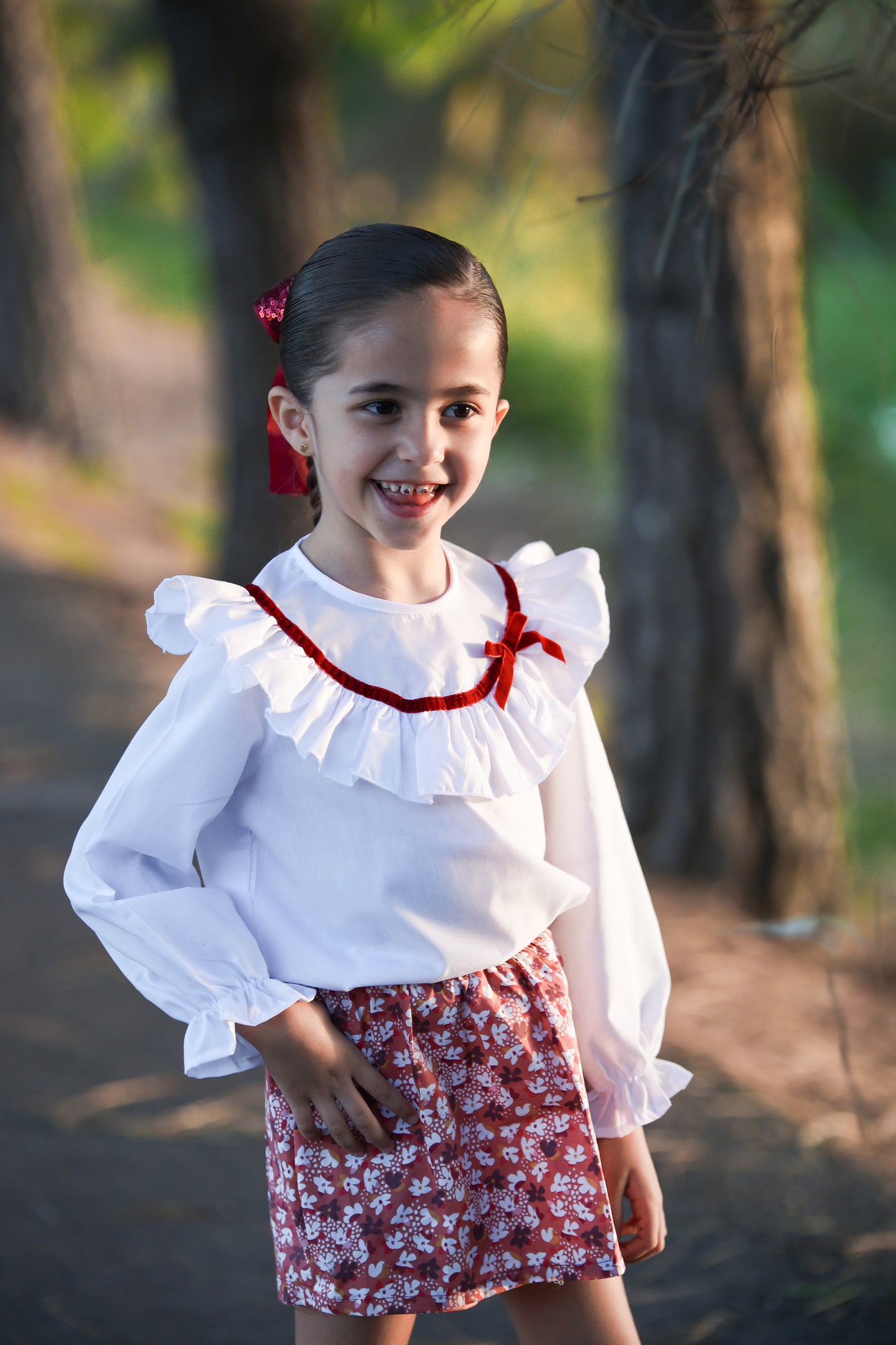 Conjunto falda short flores