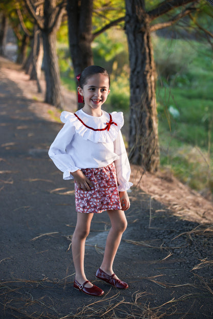 Conjunto falda short flores