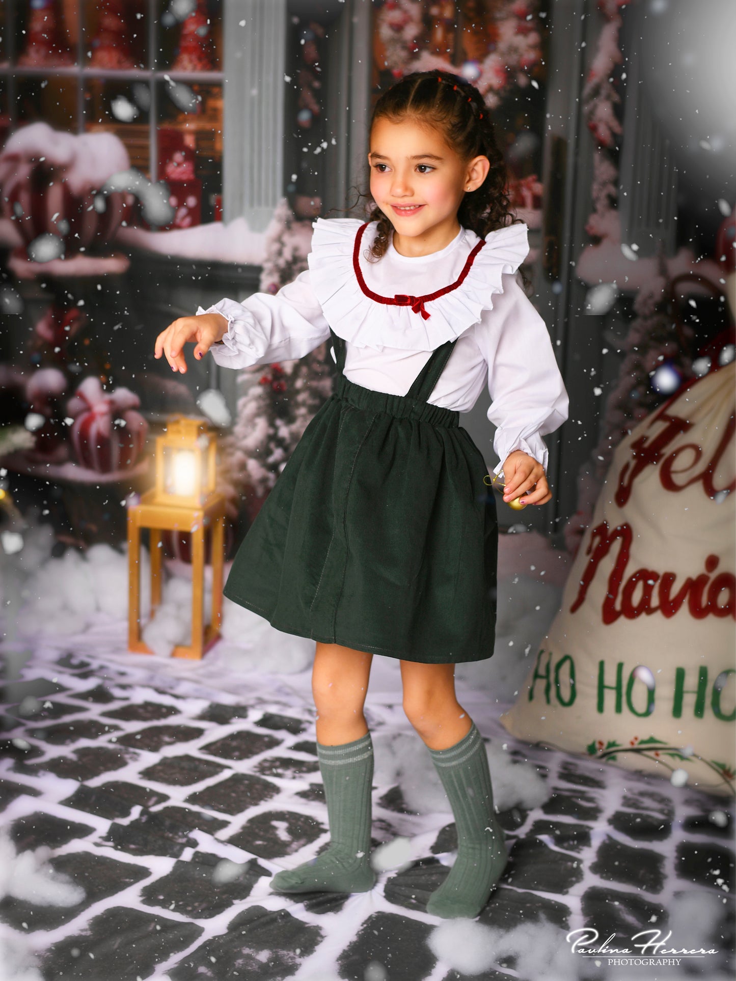 Conjunto falda tirantes verde